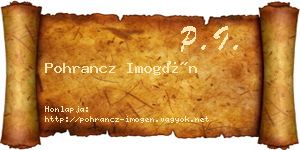 Pohrancz Imogén névjegykártya